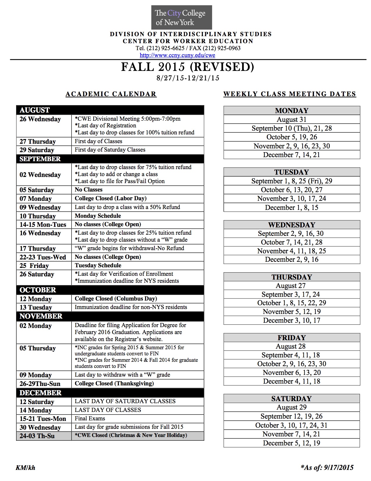 Cuny Schedule Of Classes Examples and Forms
